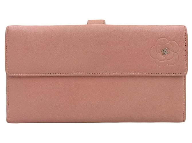 Chanel Camélia Pink Leather  ref.1263909