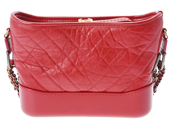 Chanel Gabrielle Red Leather  ref.1263945