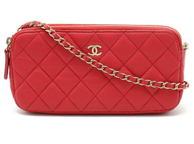 Chanel - Cuir Rouge  ref.1264104