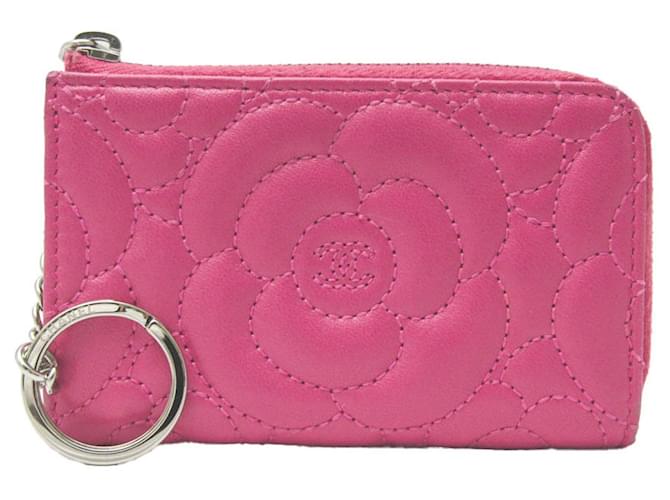 Chanel Camellia Pink Leather  ref.1264126