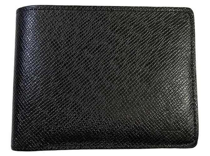 Louis Vuitton Portefeuille Multiple Black Leather  ref.1264145