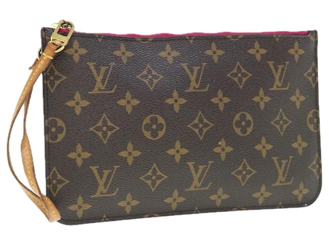 Louis Vuitton Neverfull Pouch Brown Cloth  ref.1264197
