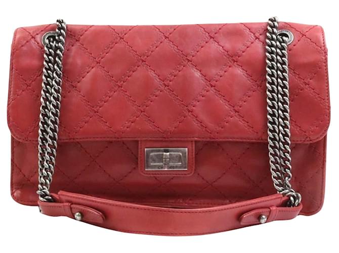 Chanel Matelassé Red Leather  ref.1264285