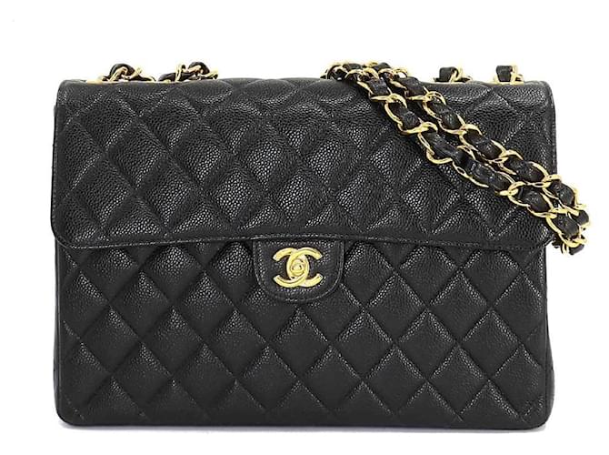 Chanel Matelassé Black Leather  ref.1264306