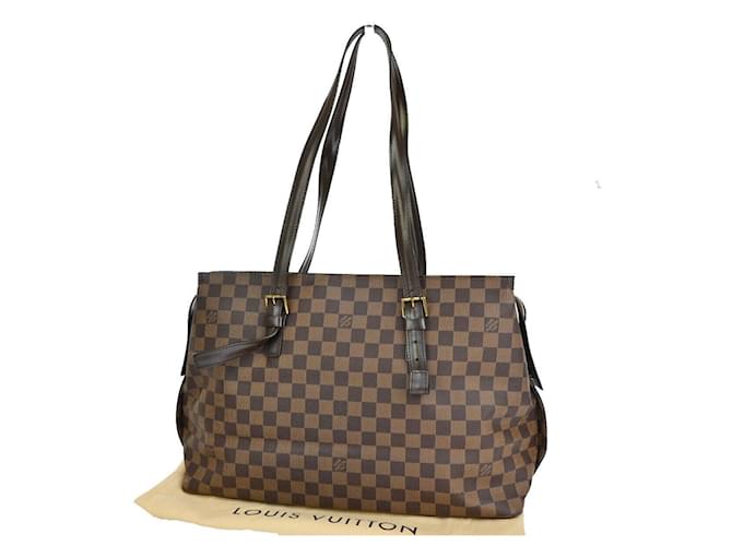 Louis Vuitton Chelsea Brown Cloth  ref.1264314