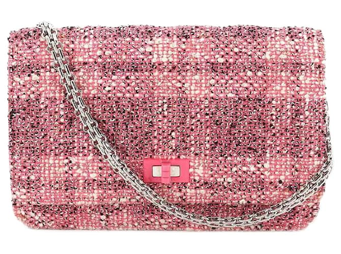 Wallet On Chain Chanel Wallet an der Kette Mehrfarben Tweed  ref.1264484