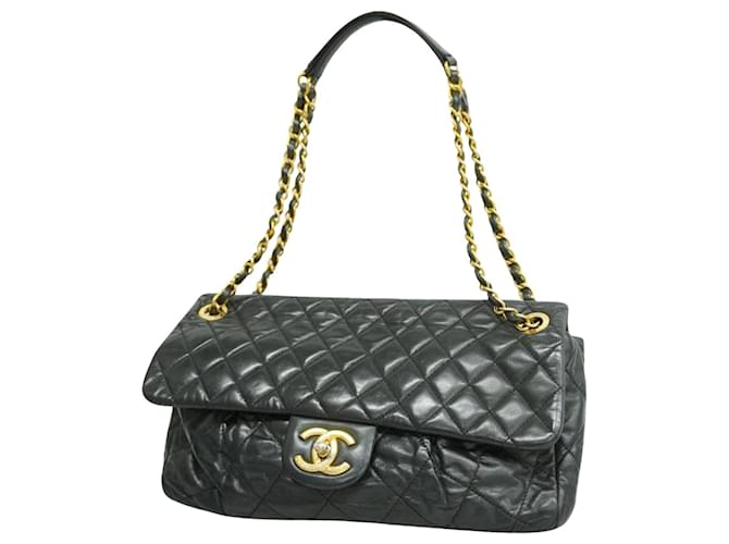 Chanel Matelassé Black Leather  ref.1264545