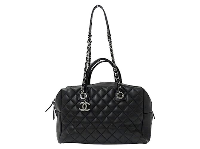Chanel Matelassé Black Leather  ref.1264610