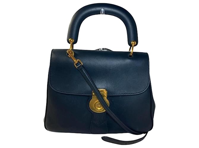 BURBERRY Navy blue Leather  ref.1264627