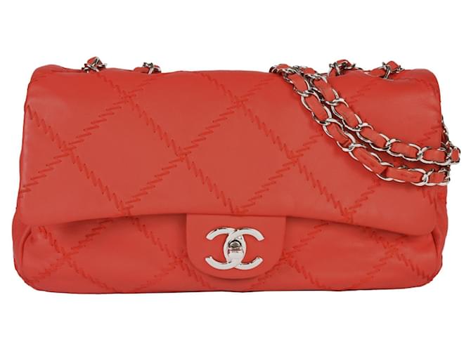 Chanel Matrasse Red Leather  ref.1264640
