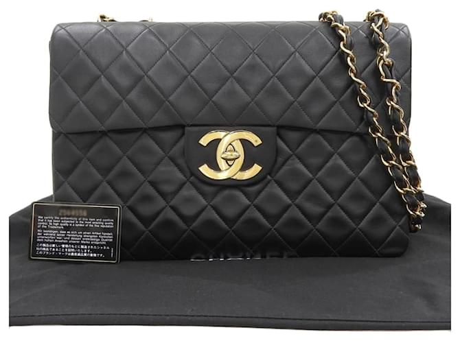 Chanel Matelassé Black Leather  ref.1264704