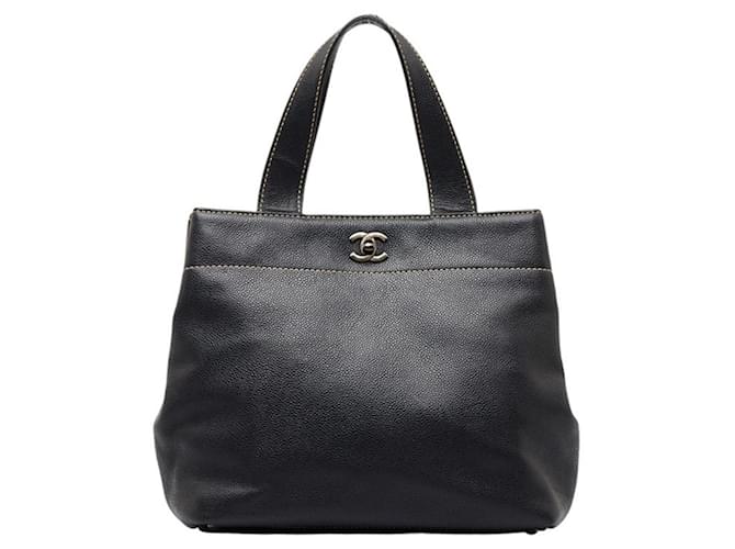 Chanel CC Black Leather  ref.1264850