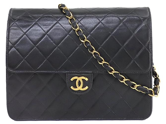 Chanel Matelassé Black Leather  ref.1264875