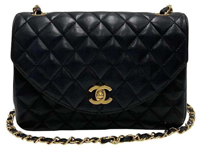 Chanel Matelassé Black Leather  ref.1264885