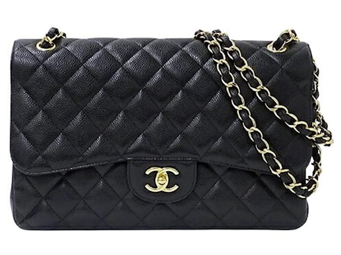 Chanel Classic Flap Black Leather  ref.1264890