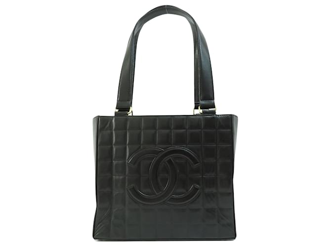 Chanel Chocolate bar Black Leather  ref.1264900