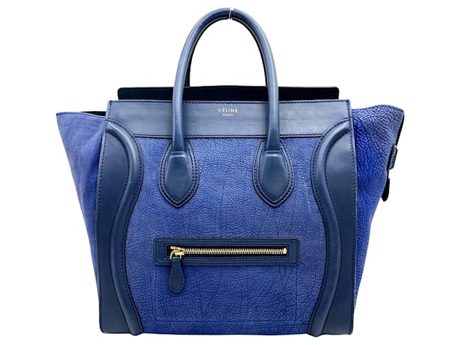 Céline Luggage Cuir Bleu  ref.1264923