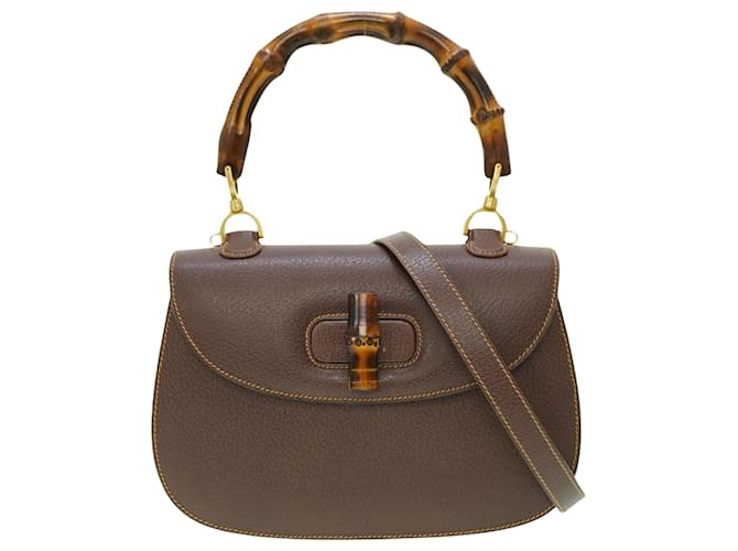 Gucci Bamboo Brown Leather  ref.1264942