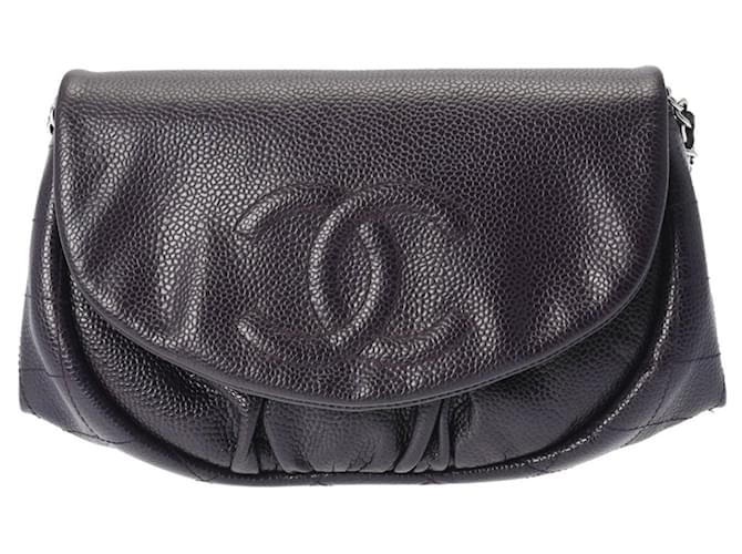 Chanel Demi Lune Purple Leather  ref.1264948