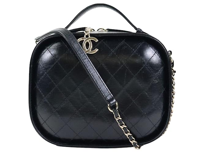 Chanel Vanity Black Leather  ref.1265078