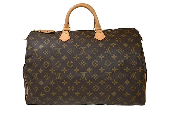 Louis Vuitton Speedy 40 Brown Cloth  ref.1265190