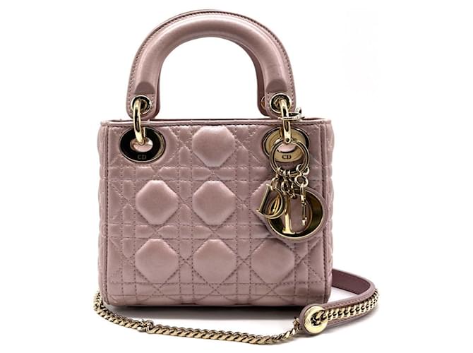 Dior Lady Dior Pink Leather  ref.1265239