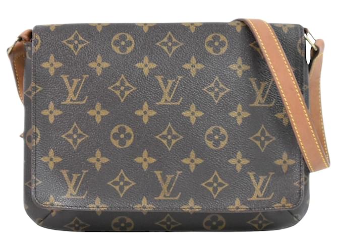 Louis Vuitton Musette Tango Brown Cloth  ref.1265284