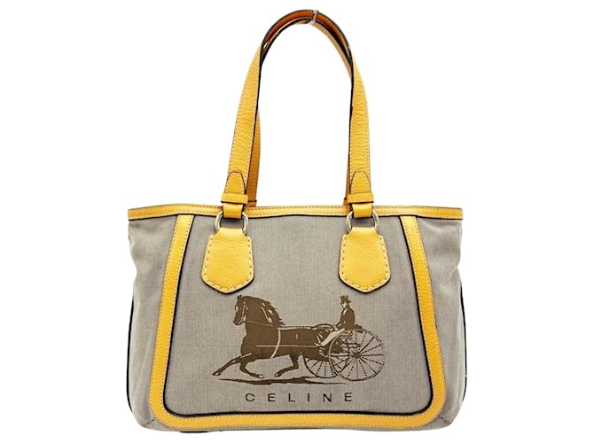 Céline Horse Carriage Grey Cloth  ref.1265291