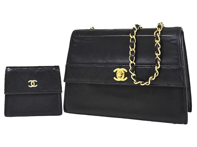 Chanel Matelassé Black Leather  ref.1265324