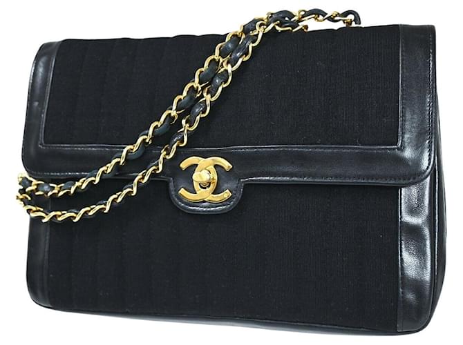 Chanel Matelassé Black Cloth  ref.1265333
