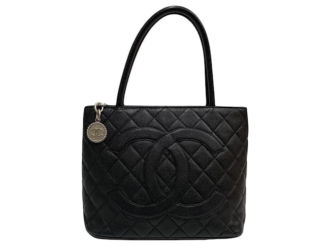Chanel shopping Black Leather  ref.1265369