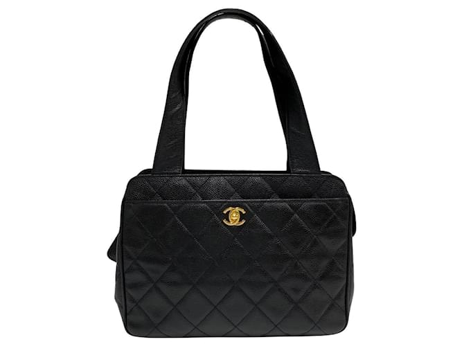 Chanel CC Black Leather  ref.1265439