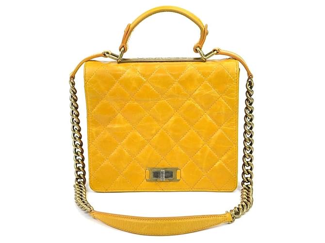 Chanel Yellow Leather  ref.1265507