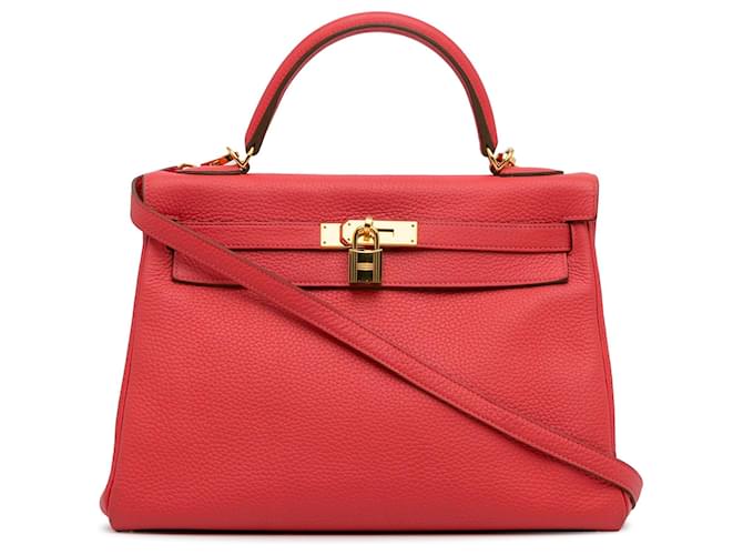 Hermès HERMES Handbags Kelly 32 Red Leather  ref.1265521