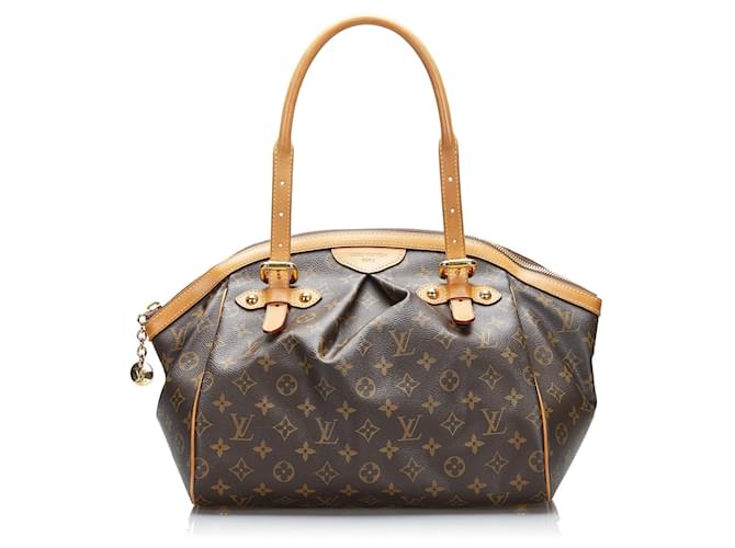 LOUIS VUITTON Handbags Tivoli Brown Linen  ref.1265538