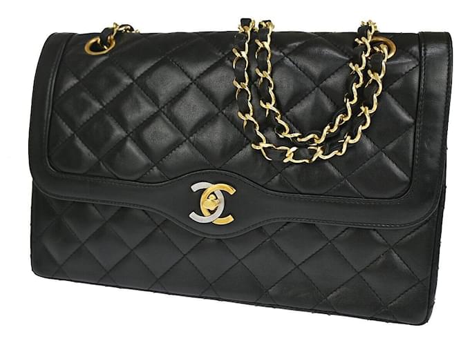 Chanel Matelassé Black Leather  ref.1265587