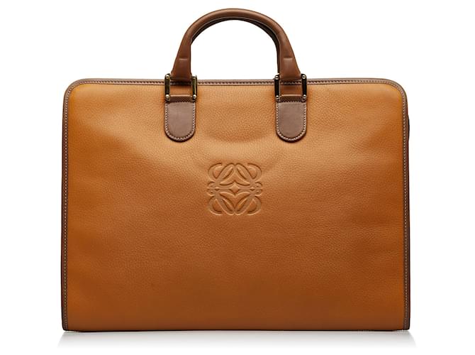 LOEWE Handbags Amazona Brown Linen  ref.1265594