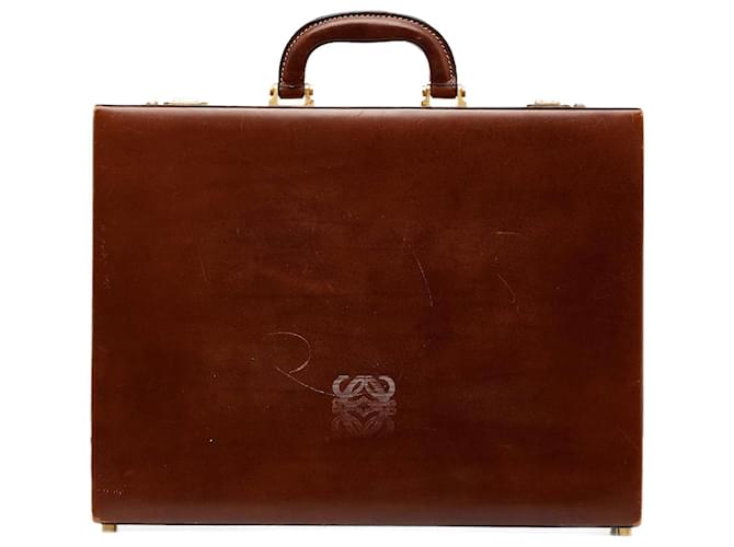 LOEWE Handbags Amazona Brown Linen  ref.1265595