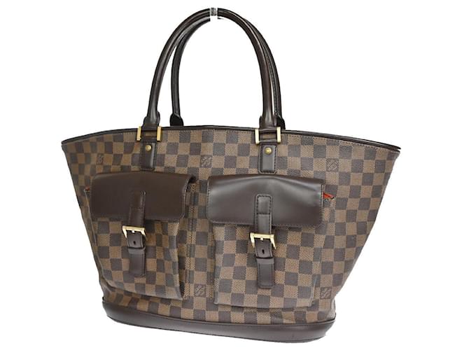 Louis Vuitton Manosque Brown Cloth  ref.1265615