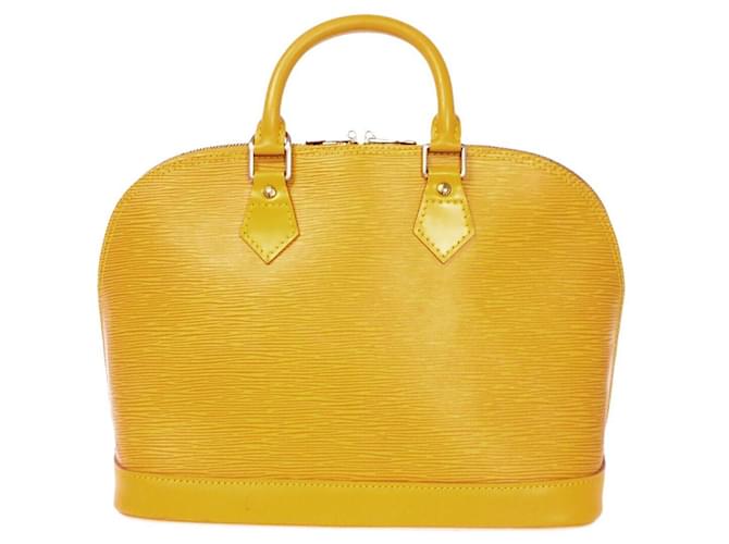 Louis Vuitton Alma Amarelo Couro  ref.1265634