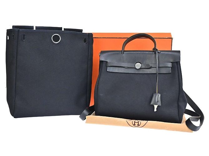 Hermès Herbag Navy blue