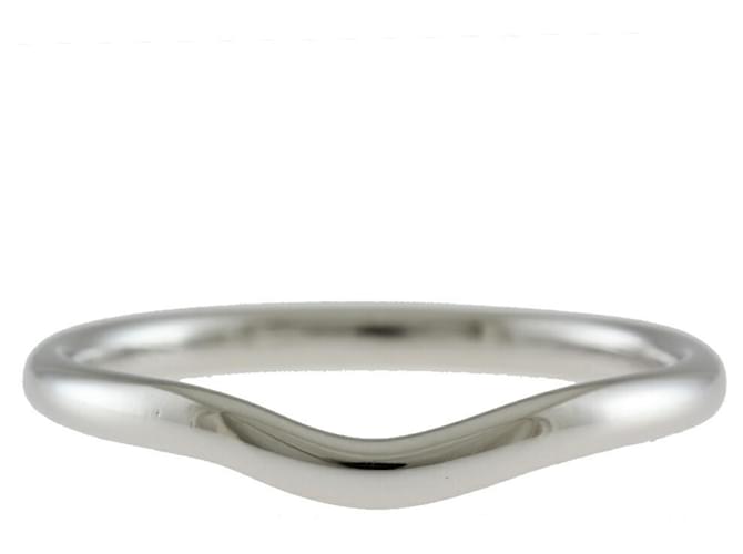 Tiffany & Co Curved band Silvery Platinum  ref.1265737