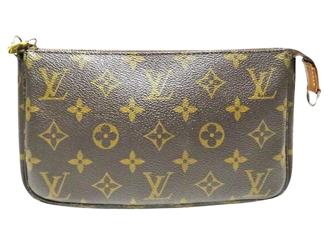 Louis Vuitton Pochette Accessoires Marrom Lona  ref.1265843