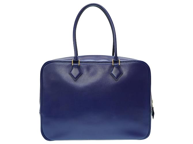 Hermès Plume Marineblau Leder  ref.1265880