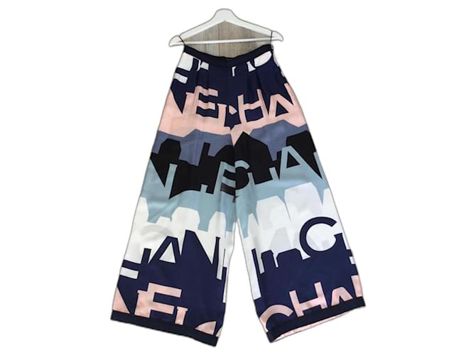 Chanel Pants, leggings Multiple colors Silk  ref.1265915
