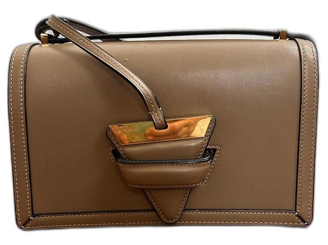 Loewe Barcelona Handtasche Hellbraunes Leder