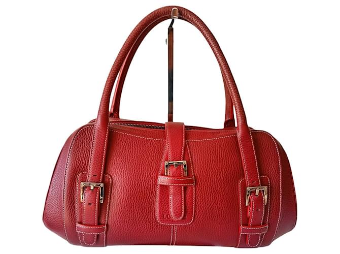 Loewe Senda bag Dark red Leather  ref.1265935