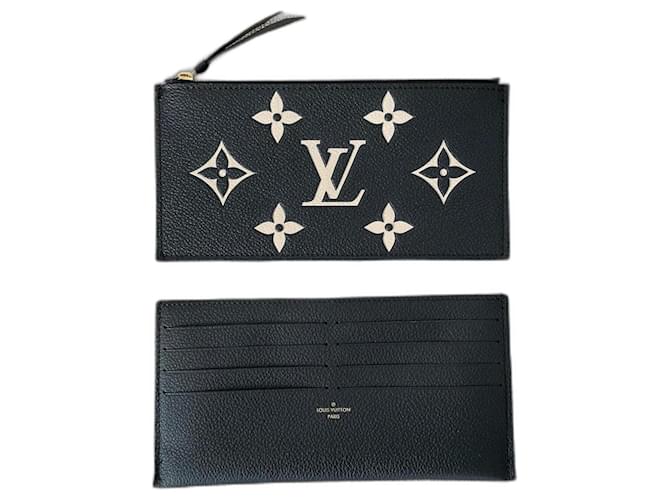 Louis Vuitton Poche Plate et Poche Zippée Cuir Noir  ref.1265940