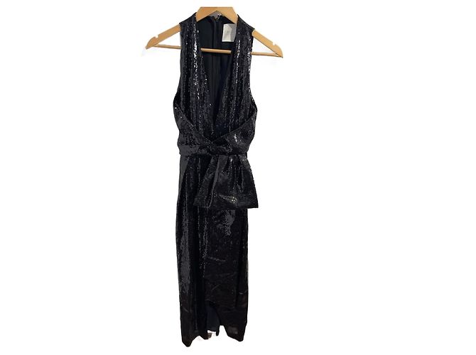 Autre Marque ANDERE MARKE Kleider T.International S Polyester Schwarz