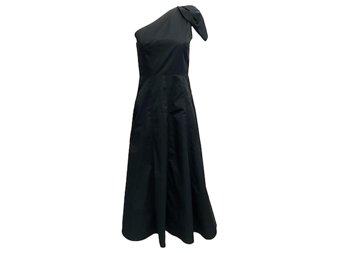 Autre Marque Roland Mouret Black Cotton One Shoulder Dress  ref.1266008
